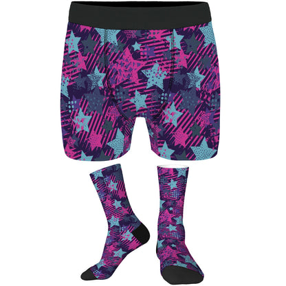 Custom Men's Underwear & Socks Set - Star Shape