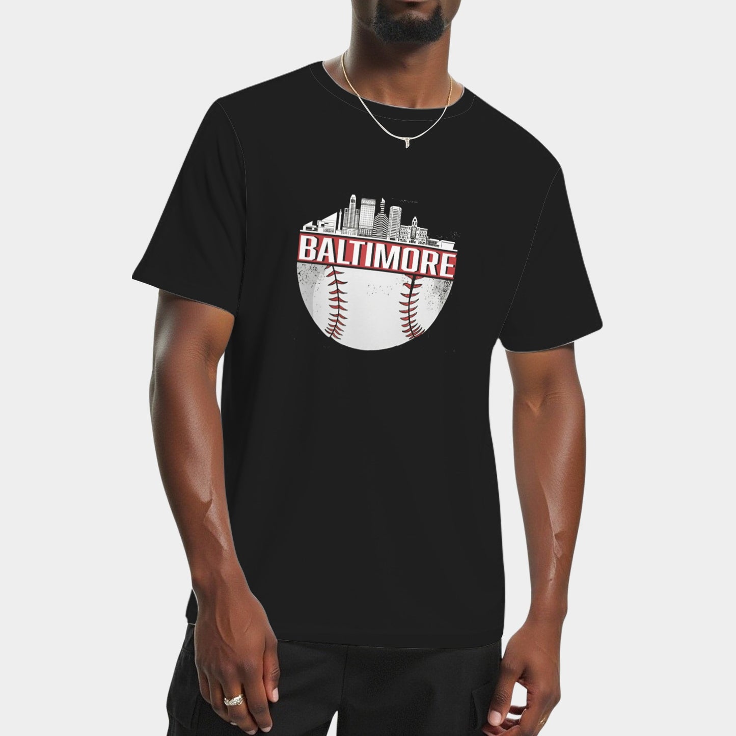 Baltimore Baseball Skyline Cityescape T-Shirt