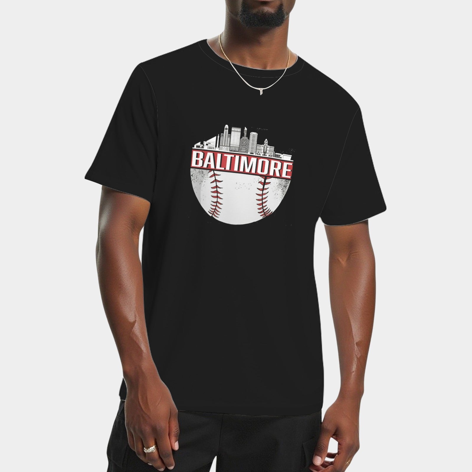 Baltimore Baseball Skyline Cityescape T-Shirt