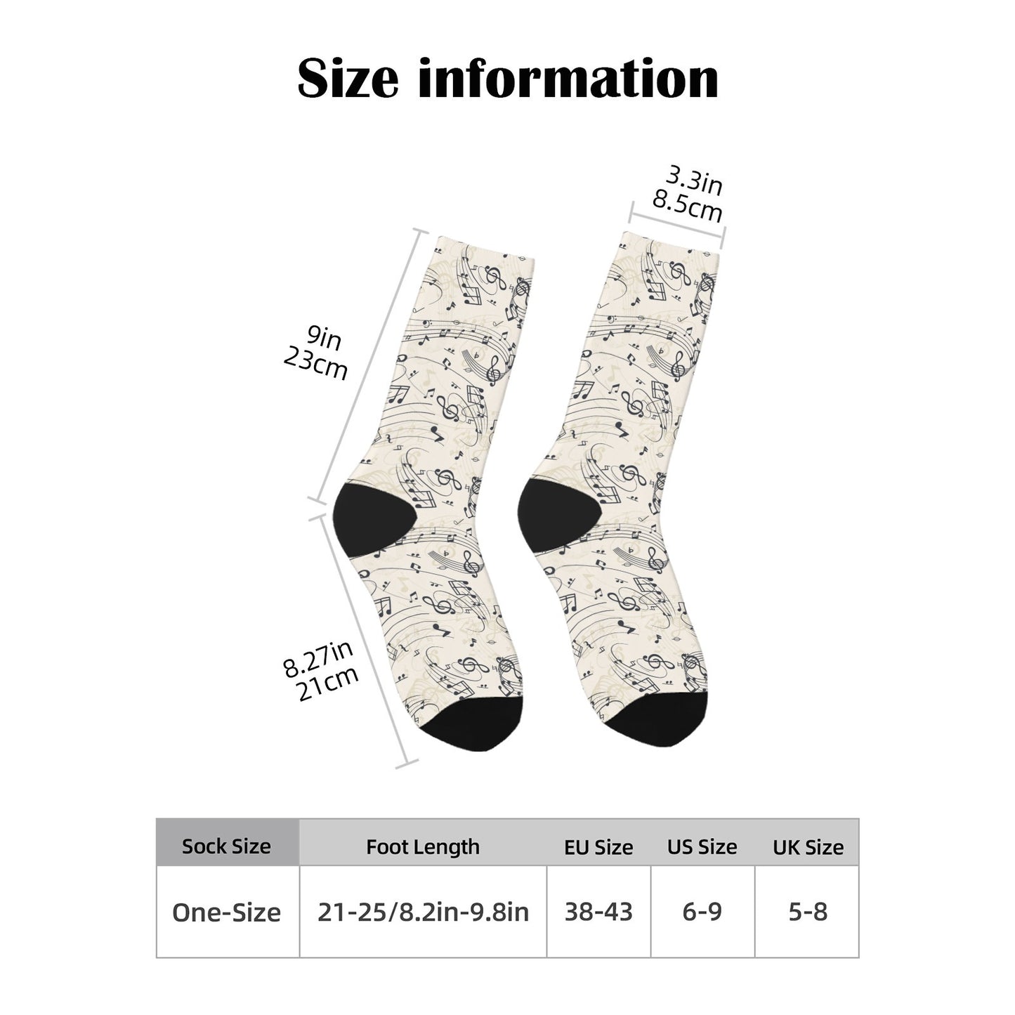 Custom Men's Underwear & Socks Set - Music Design