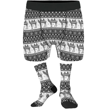 Custom Men's Underwear & Socks Set - Camel Design