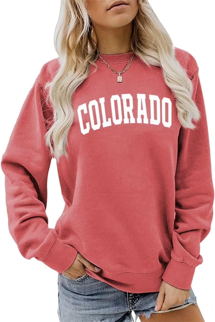 Colorado Graphic Crewneck Sweatshirt for Women Casual Pullover