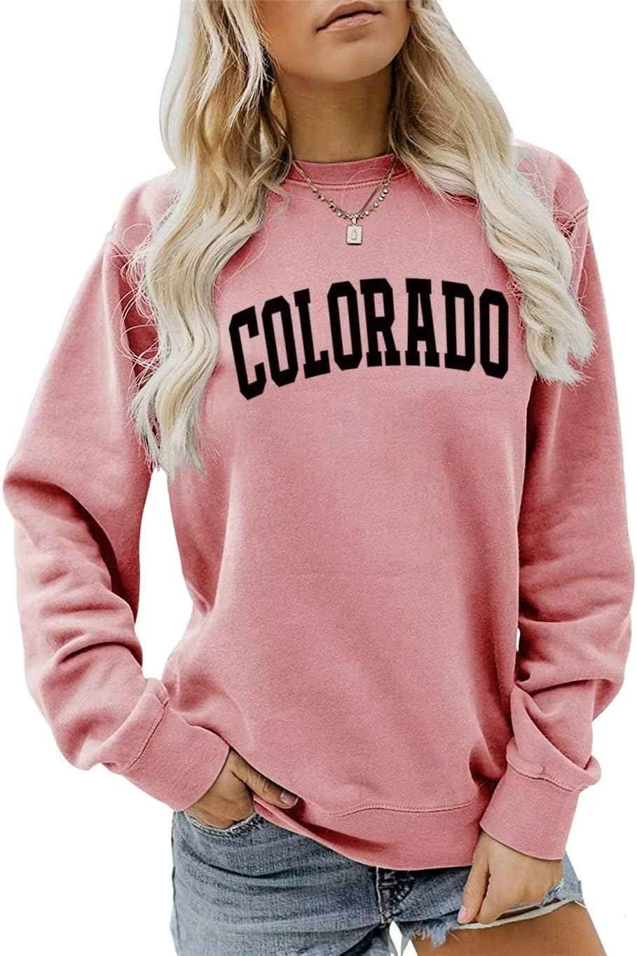 Colorado Graphic Crewneck Sweatshirt for Women Casual Pullover