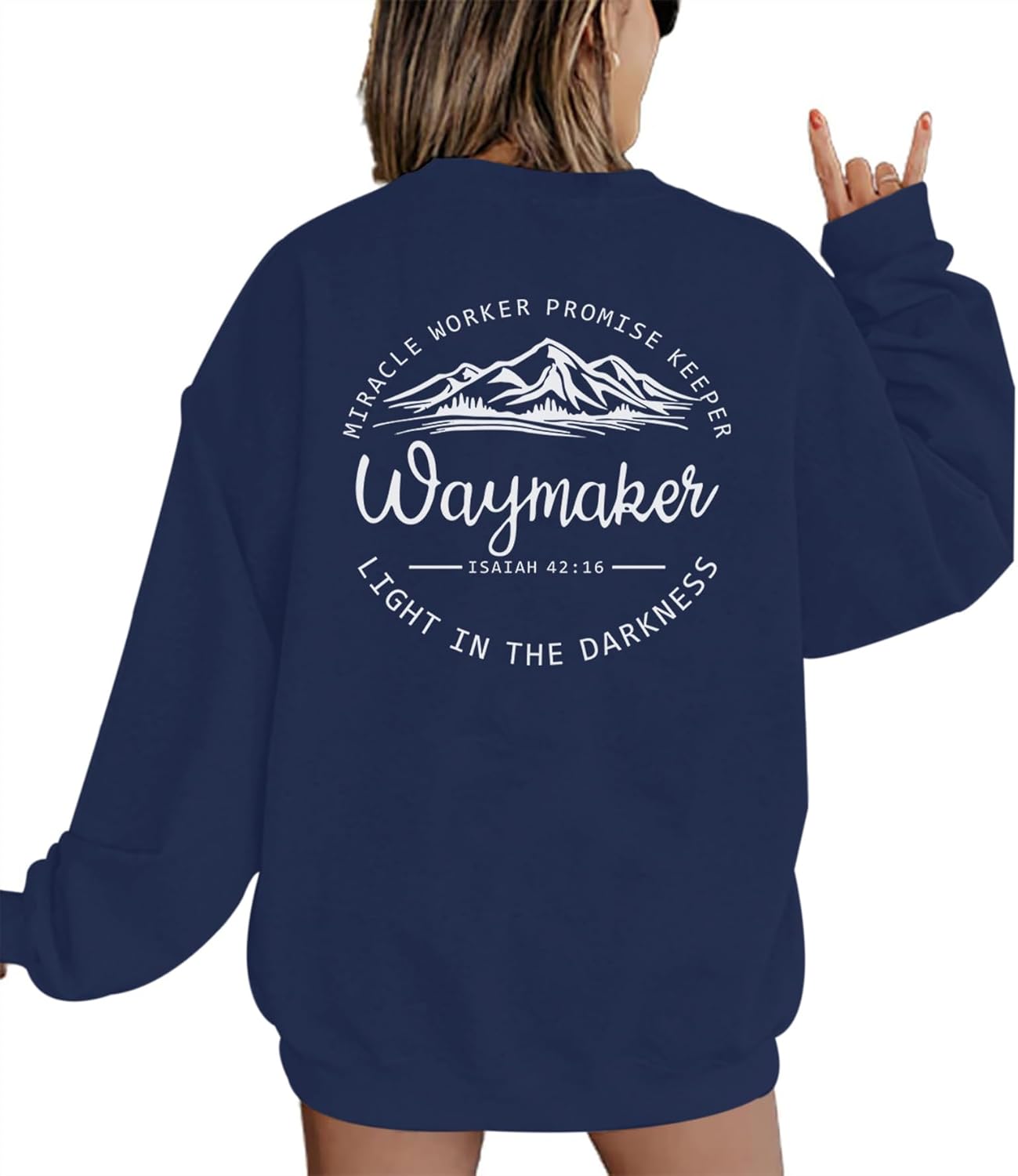 Christian Faith Inspirational Graphic Crewneck Sweatshirt for Women