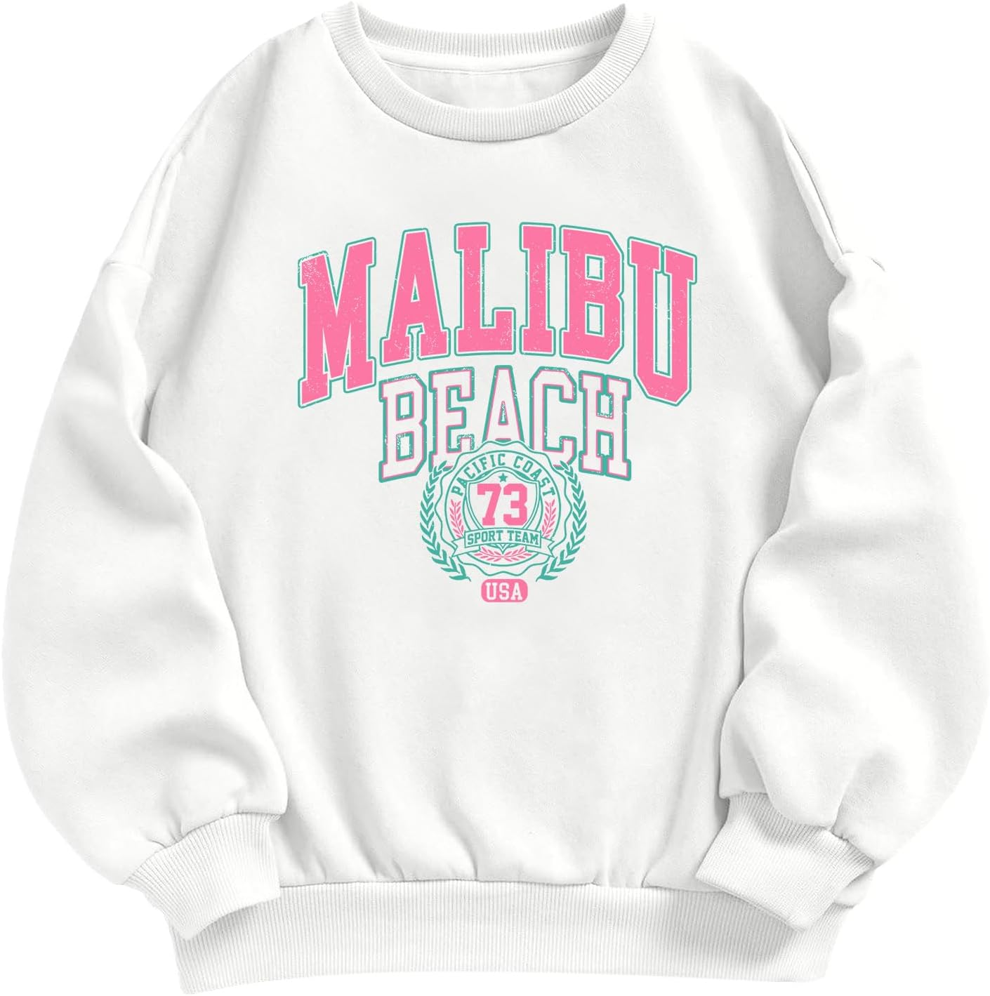 Cute Preppy Letter Graphic Crewneck Sweatshirt for Teen Girls