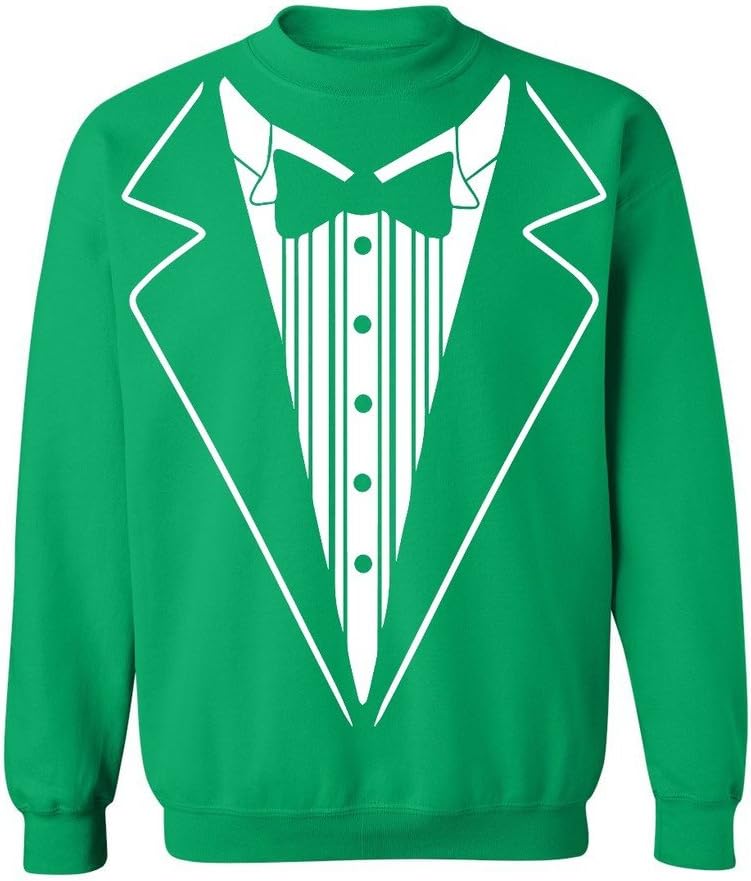 Tuxedo White Funny Graphic Crewneck Sweatshirt Casual Pullover