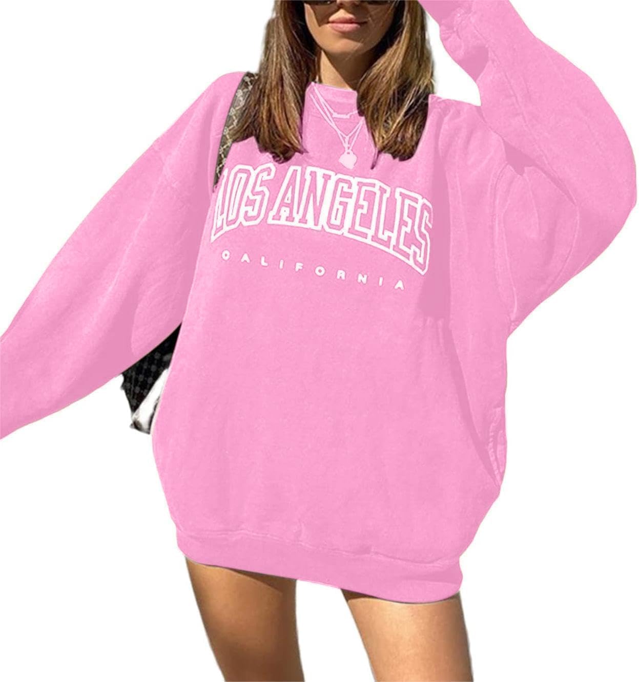 Women's Oversized Graphic Crewneck Sweatshirt Casual Pullover Top