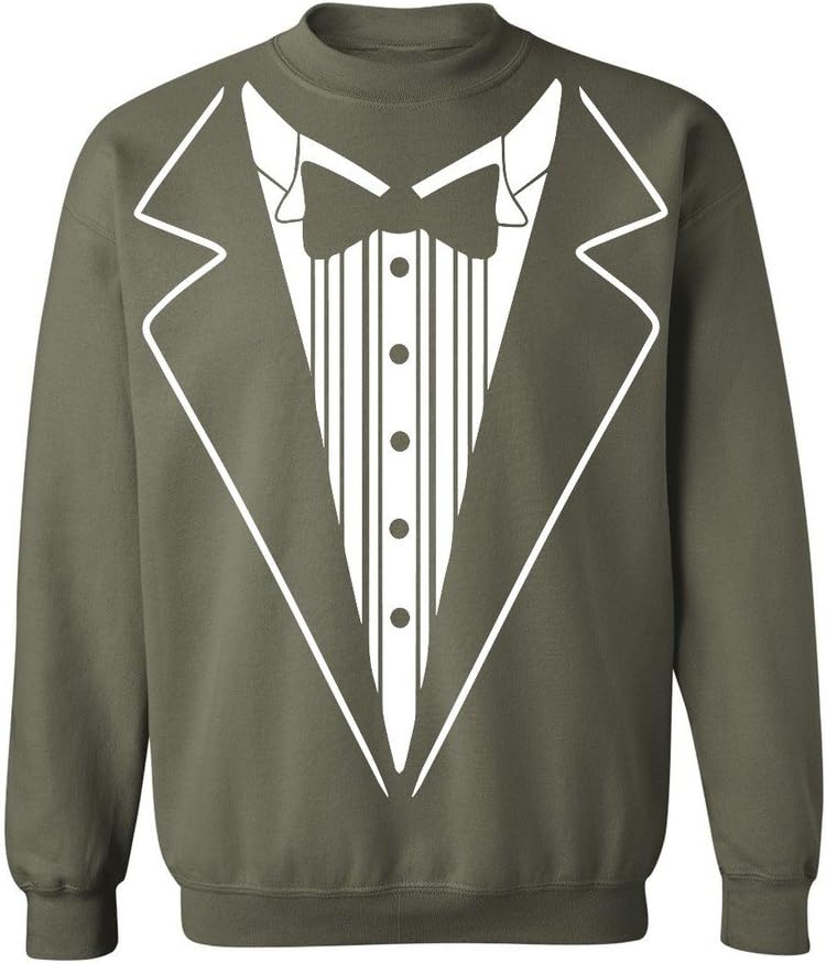 Tuxedo White Funny Graphic Crewneck Sweatshirt Casual Pullover
