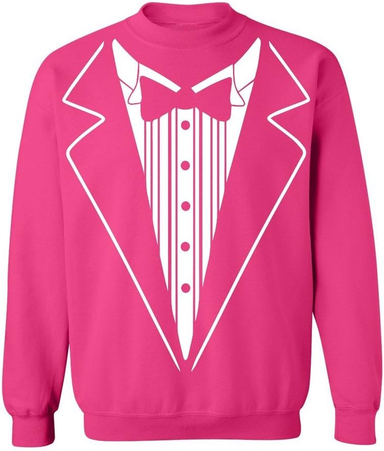 Tuxedo White Funny Graphic Crewneck Sweatshirt Casual Pullover