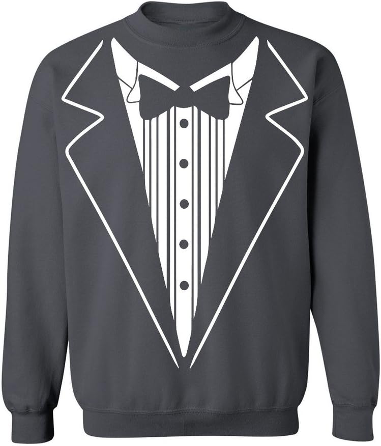 Tuxedo White Funny Graphic Crewneck Sweatshirt Casual Pullover