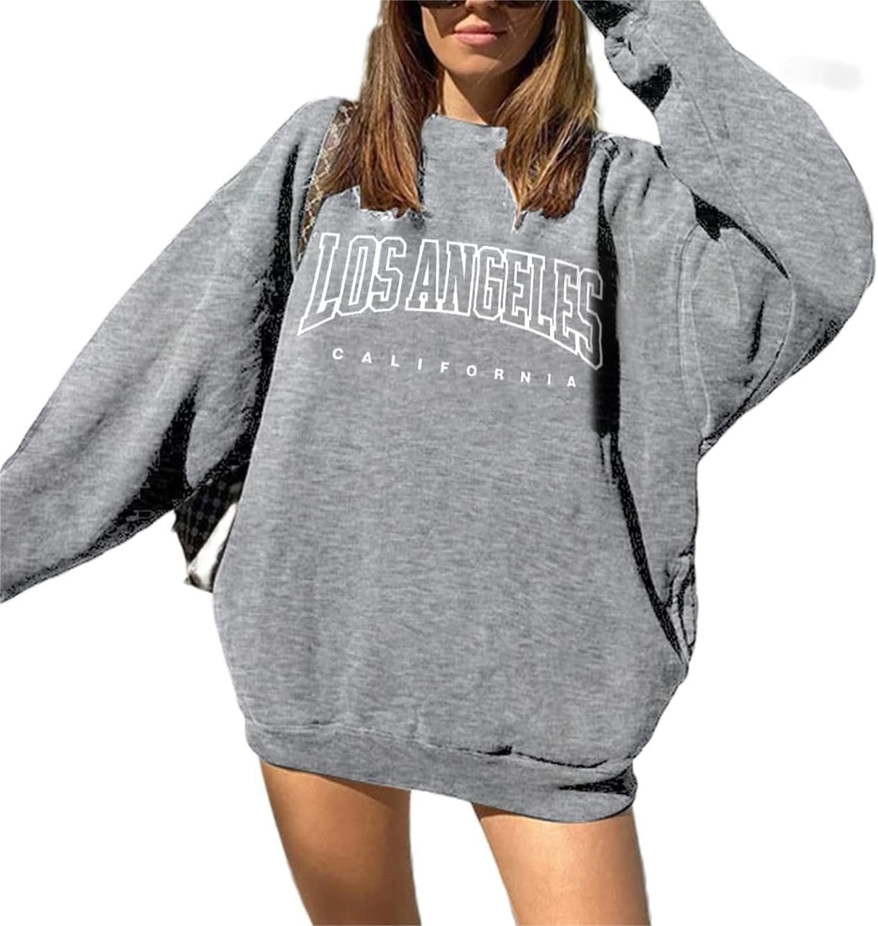 Women's Oversized Graphic Crewneck Sweatshirt Casual Pullover Top