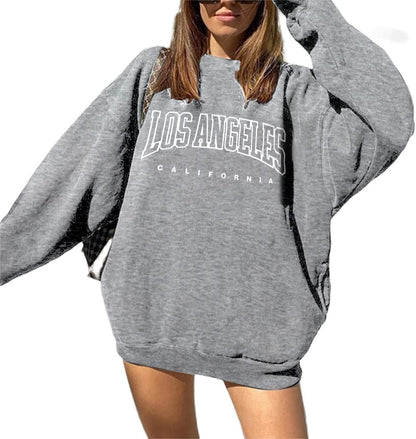 Women's Oversized Graphic Crewneck Sweatshirt Casual Pullover Top