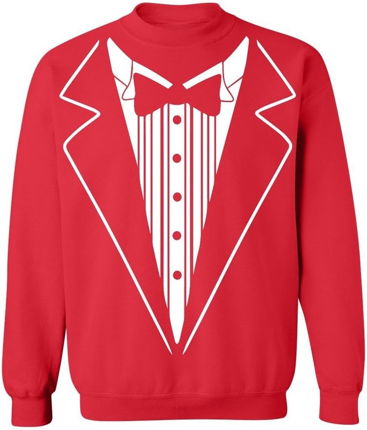 Tuxedo White Funny Graphic Crewneck Sweatshirt Casual Pullover