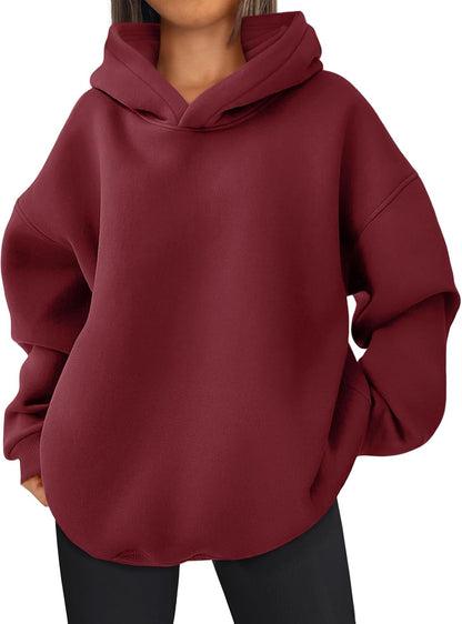 Oversized Hoodies Hooded Sweatshirts Casual Comfy Tops Fall Fashion Outfits 2025 Cute Clothes with Pockets