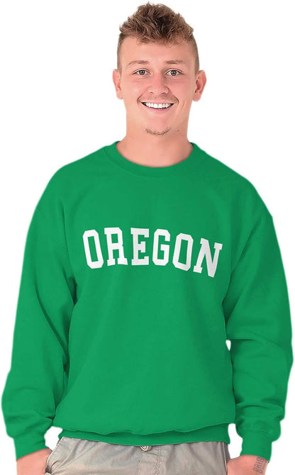 Oregon Simple Classic Crewneck Sweatshirt for Men and Women