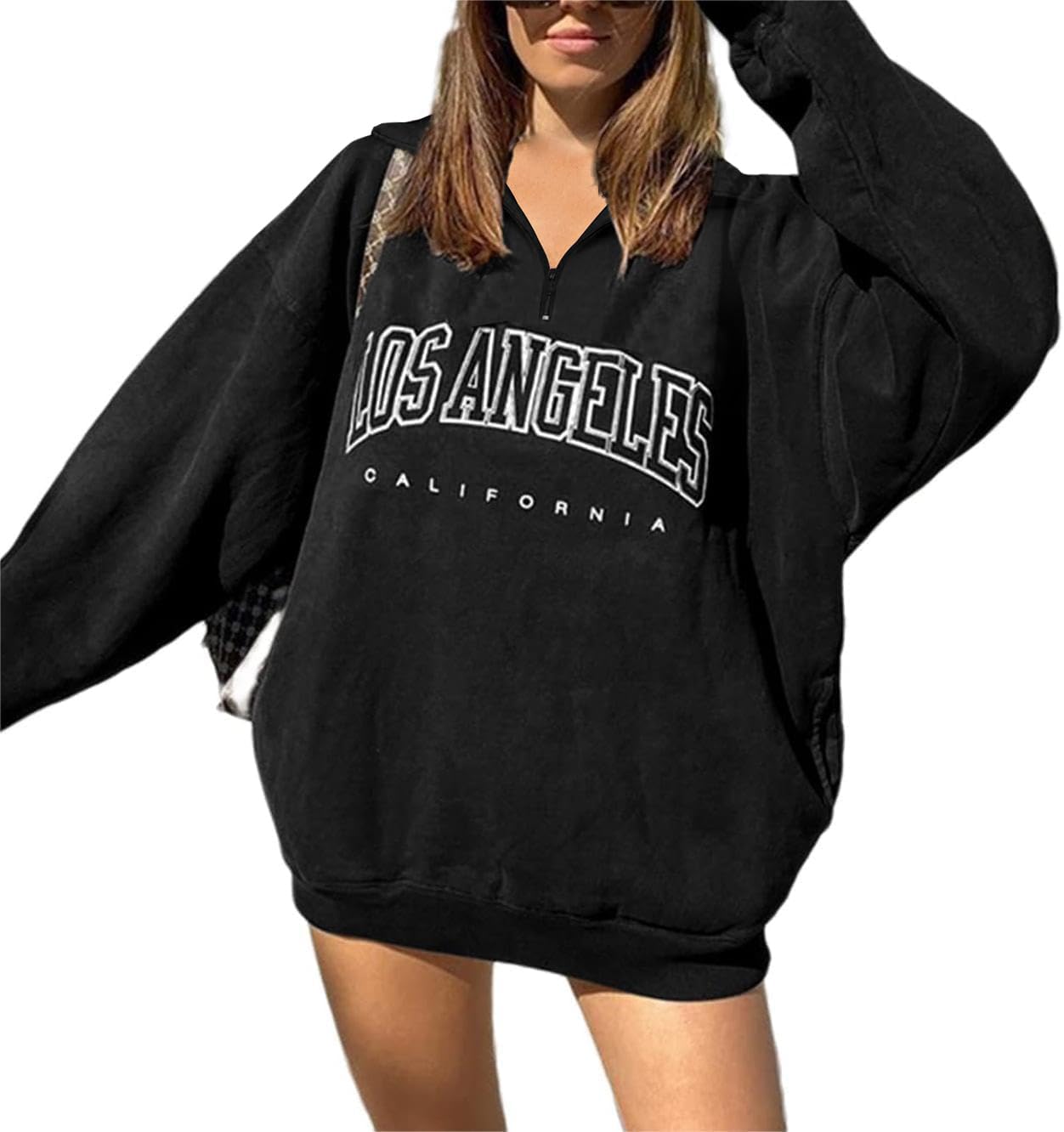 Women's Oversized Graphic Crewneck Sweatshirt Casual Pullover Top