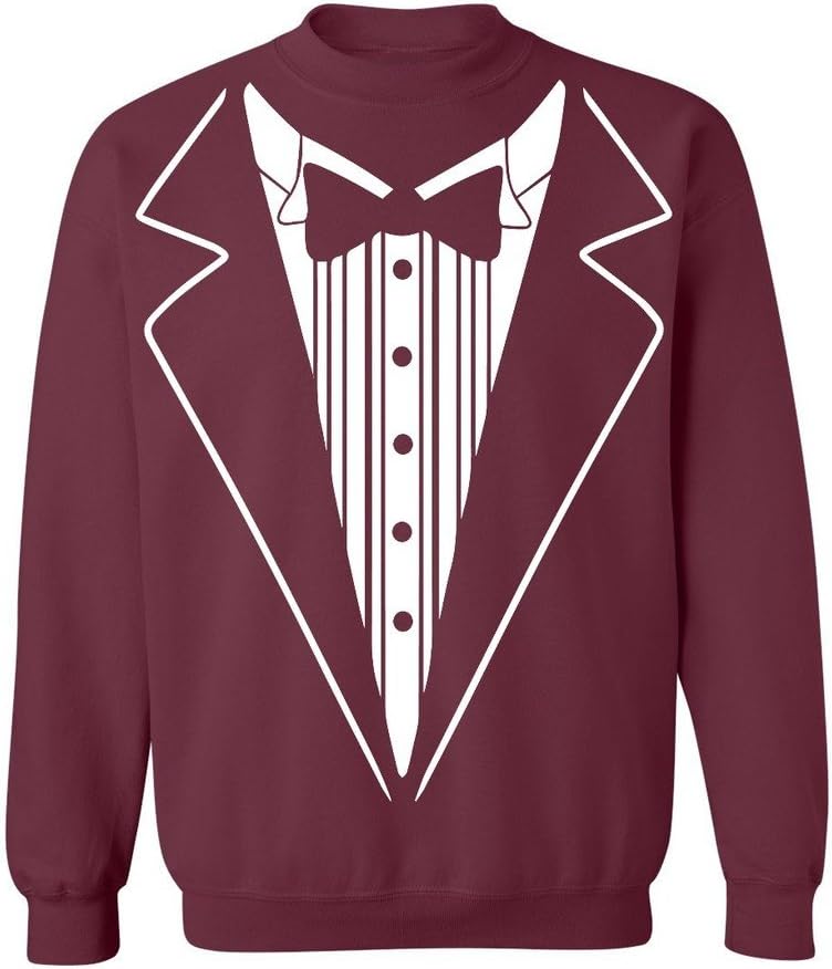 Tuxedo White Funny Graphic Crewneck Sweatshirt Casual Pullover