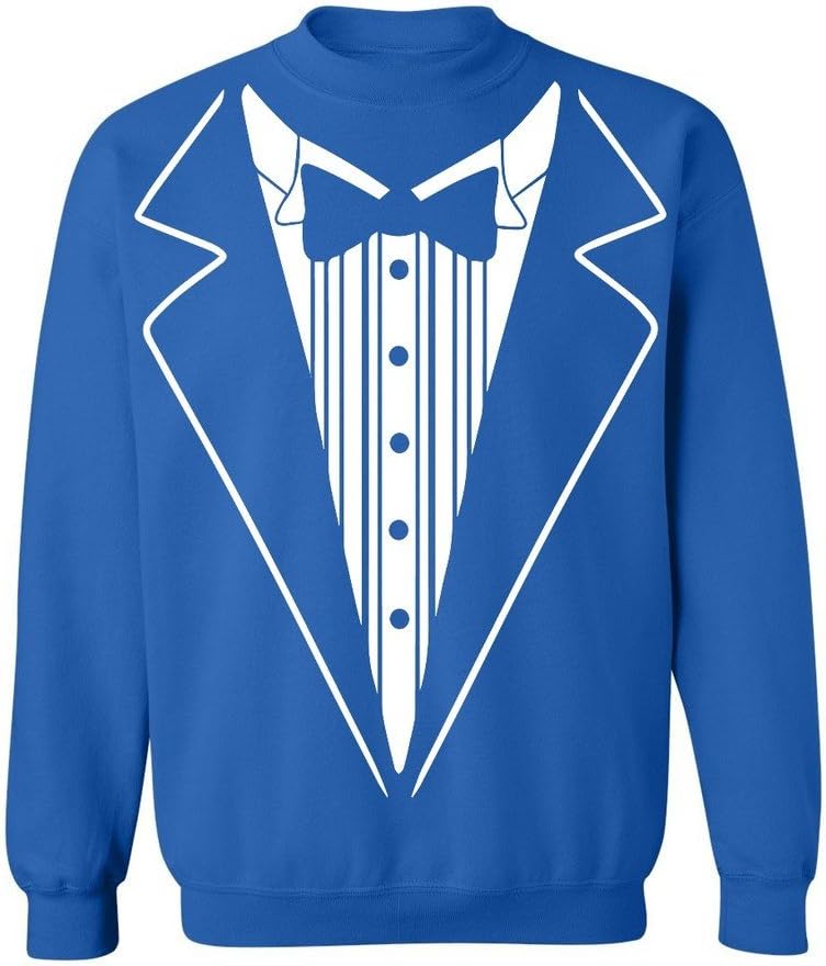 Tuxedo White Funny Graphic Crewneck Sweatshirt Casual Pullover