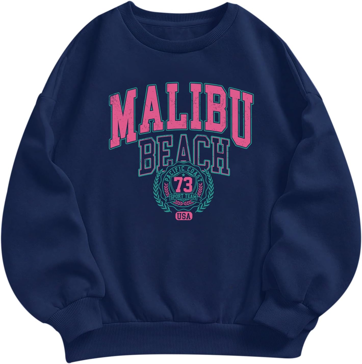 Cute Preppy Letter Graphic Crewneck Sweatshirt for Teen Girls