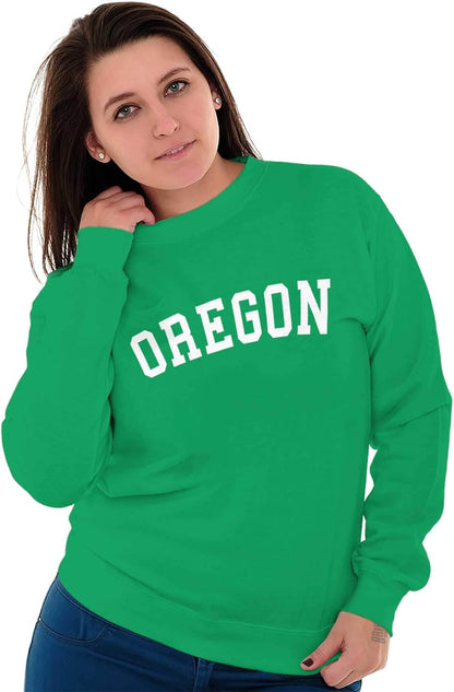 Oregon Simple Classic Crewneck Sweatshirt for Men and Women