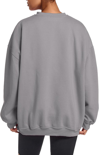 Paris College Oversized Crewneck Sweatshirt for Women Casual Top