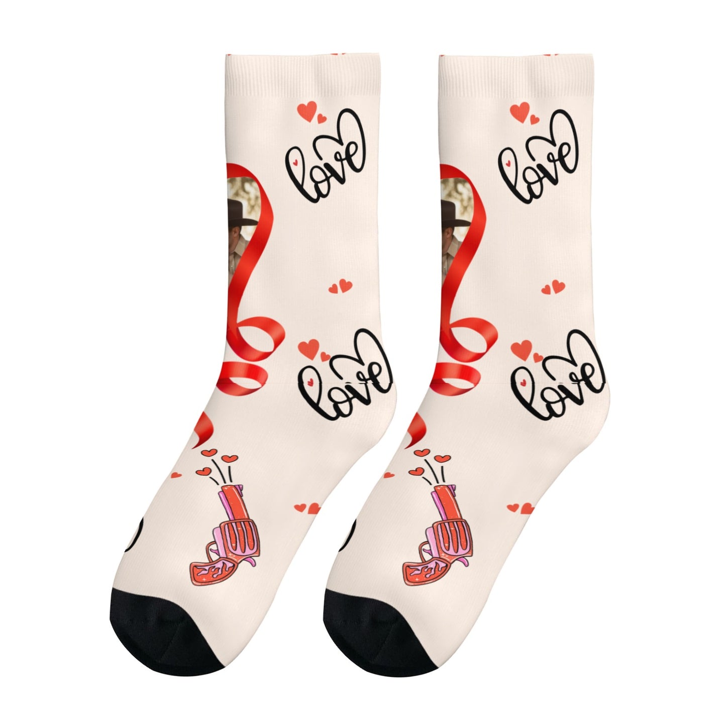 Custom Valentine's Day Cowboy Couple Love Sock