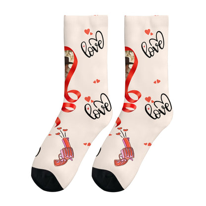 Custom Valentine's Day Cowboy Couple Love Sock