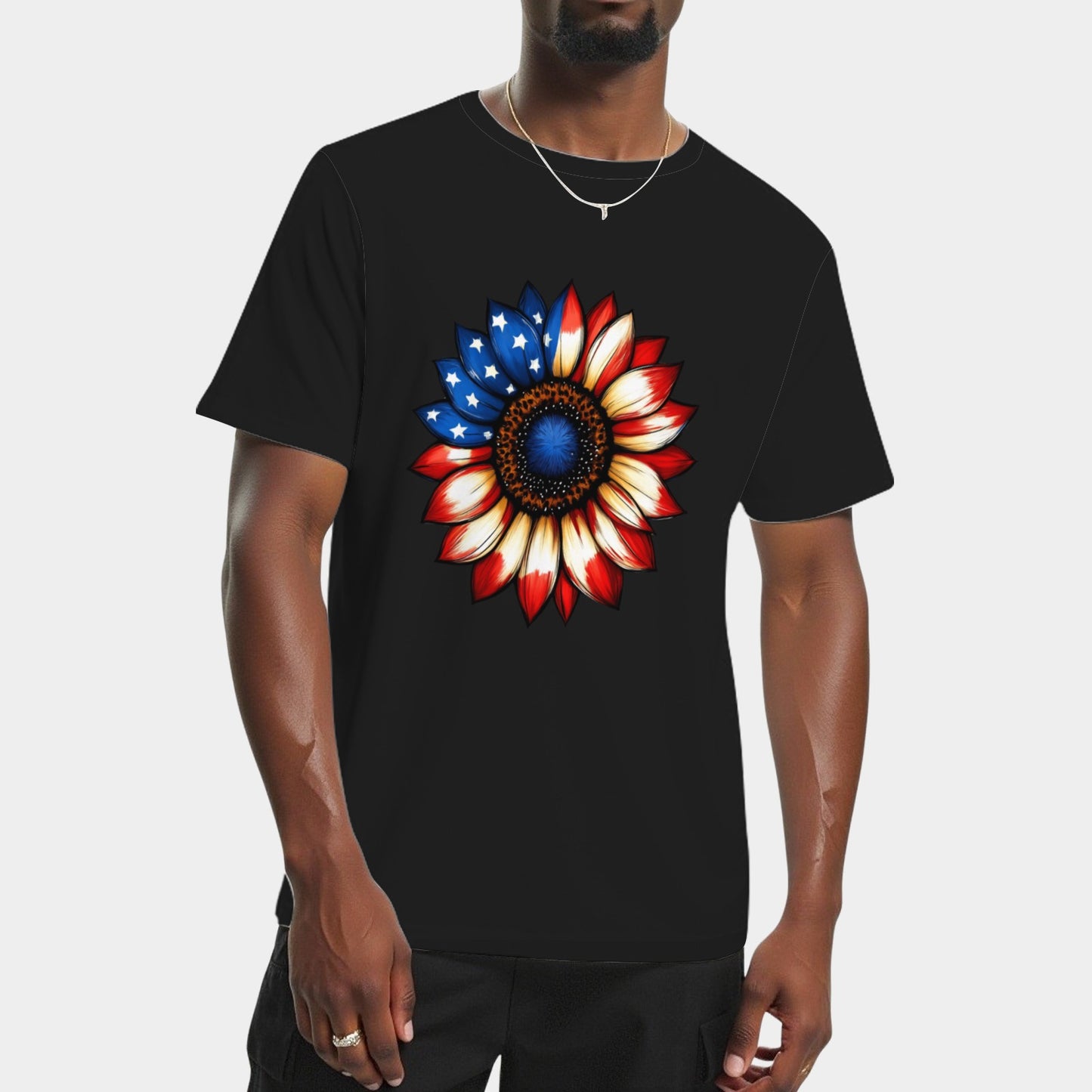 4th of July Sunflower Star Patriotic Tee Shirts