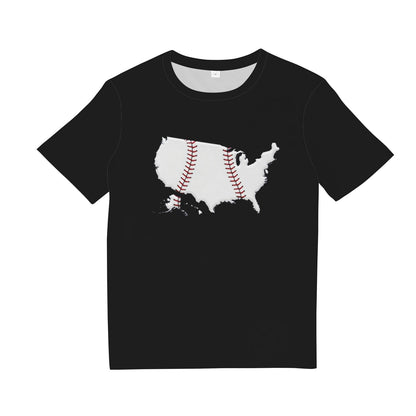 US Map American Baseball T-Shirt
