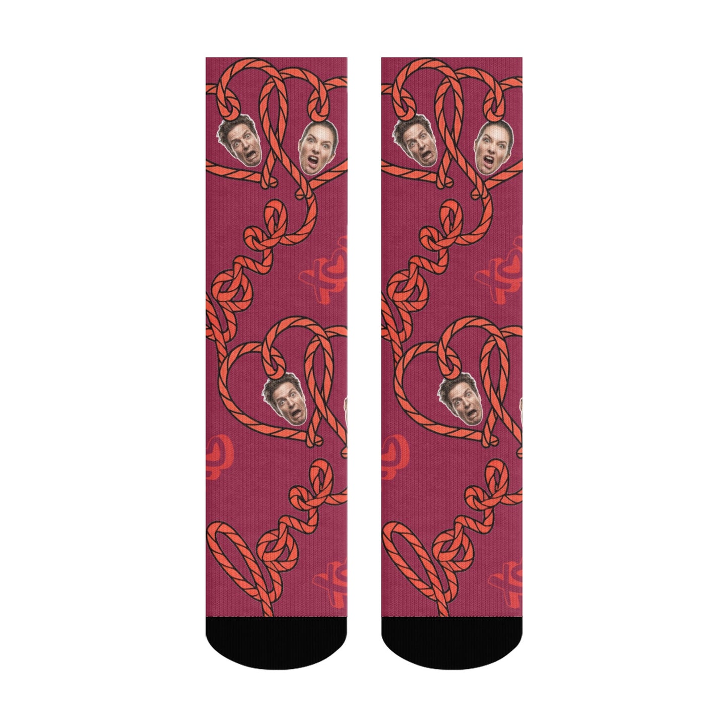 Personalized Valentine's Day Couple Love Heart Sock