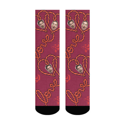 Personalized Valentine's Day Couple Love Heart Sock
