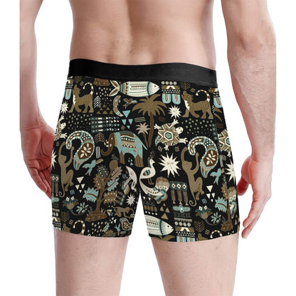 Custom Men's Underwear & Socks Set - Elephant & Monkey Ethnic Inspired
