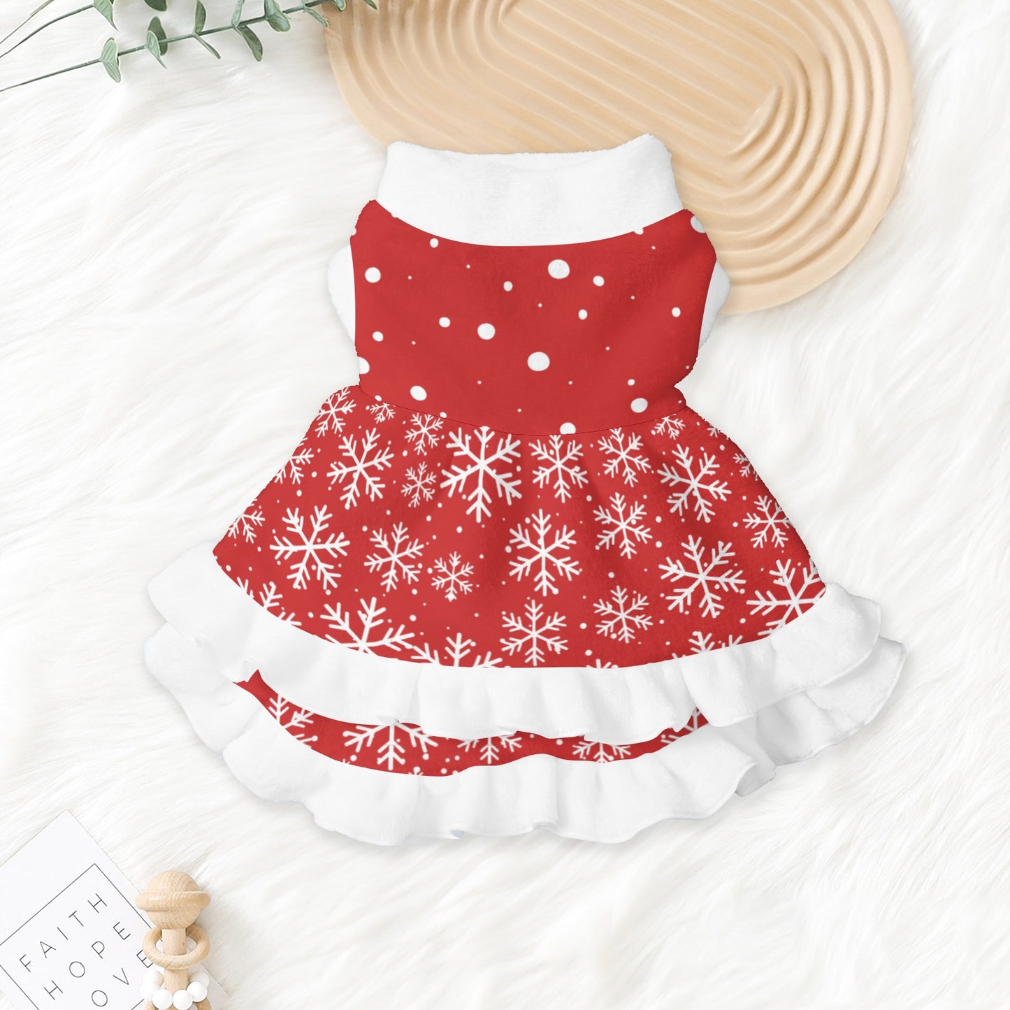 Snowflake Pattern Pets Christmas Dress