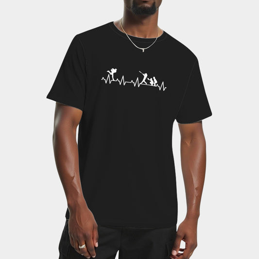 Baseball Pitcher EKG Heartrate Heartbeat Line Baseball Saying T-Shirt