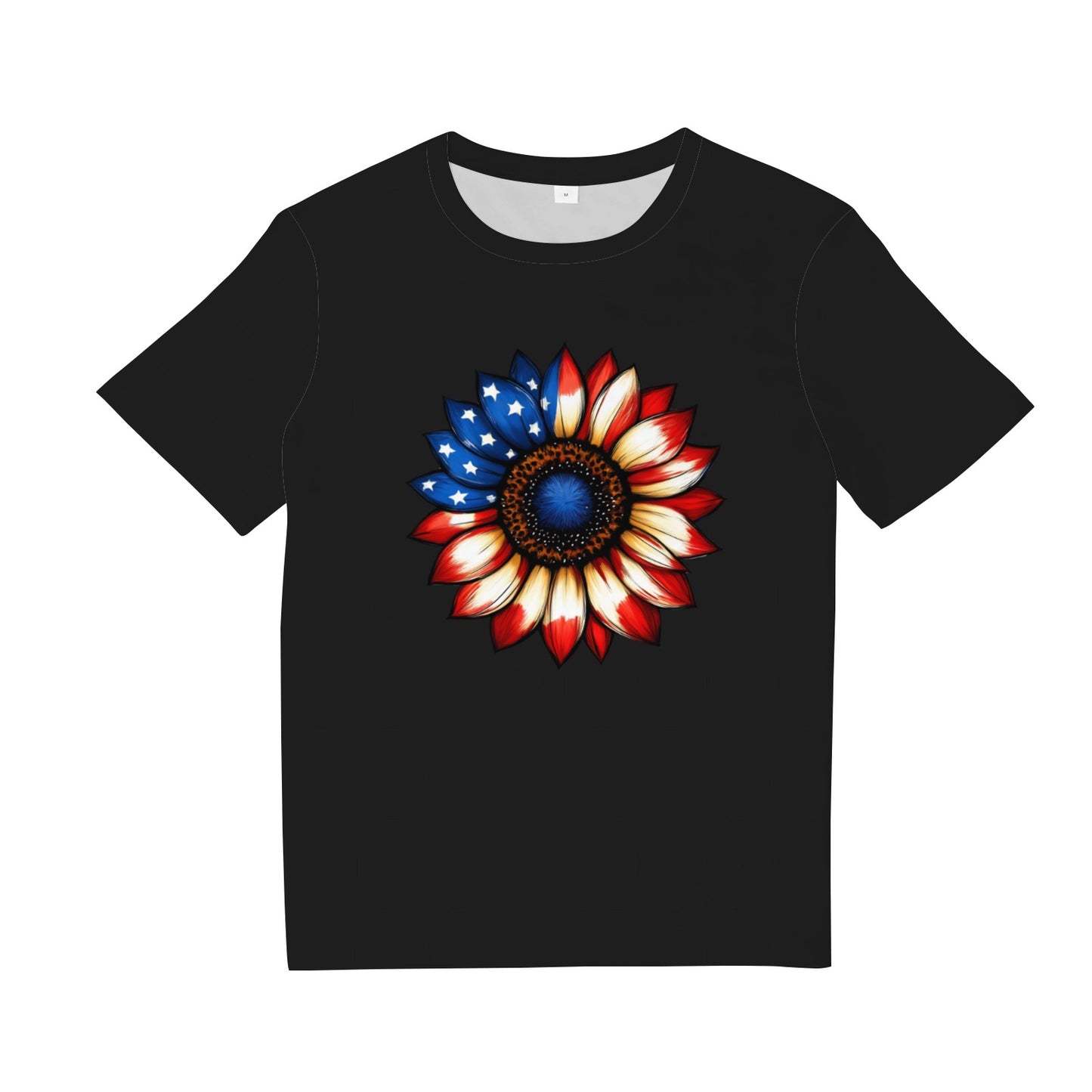 4th of July Sunflower Star Patriotic Tee Shirts