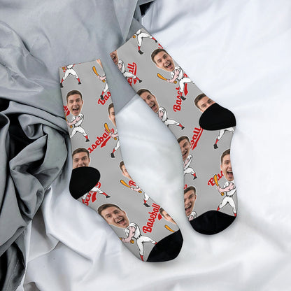 Custom Face Baseball Socks Men's Underwear Set