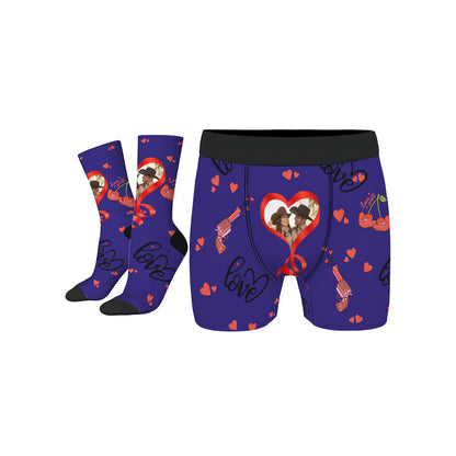 Customized Valentine's Day Cowboy Couple Love Underwear Sets