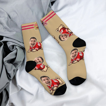 Custom San Francisco Football Face Socks & Underwear Set