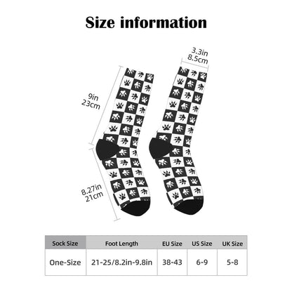 Custom Men's Underwear & Socks Set - Paw Checkered Design