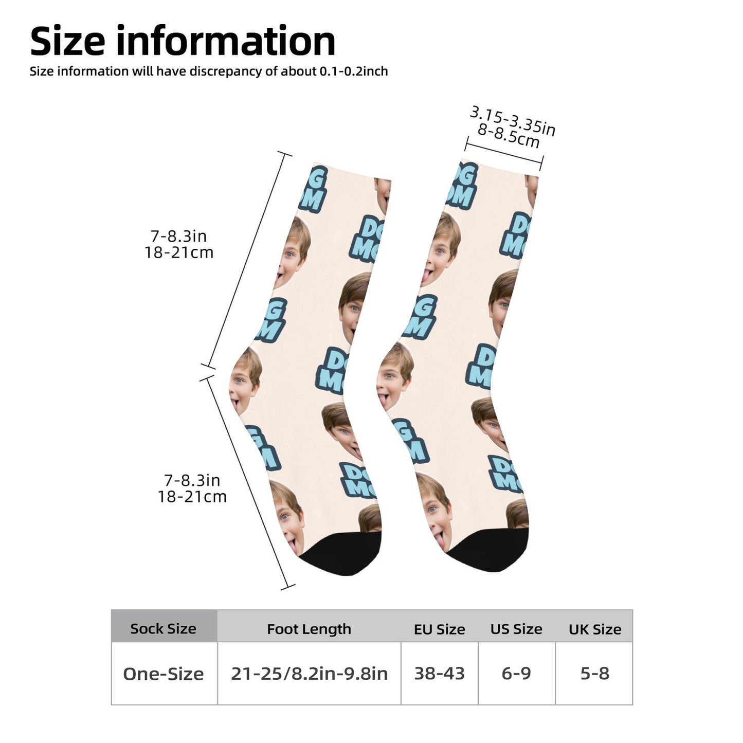 Custom Dog Mom Sock