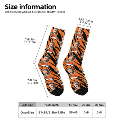 Custom Denver Football Face Socks