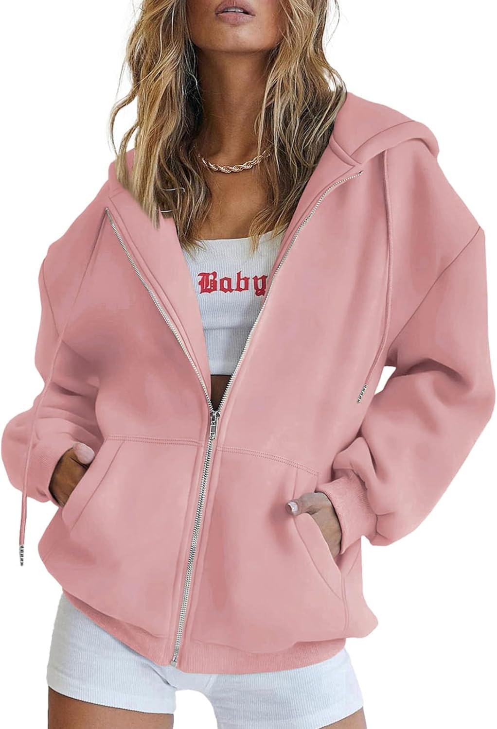 Women's 2025 Zip Up Y2K Hoodies Casual Long Sleeve Sweatshirts Fall Track Jackets with Pockets