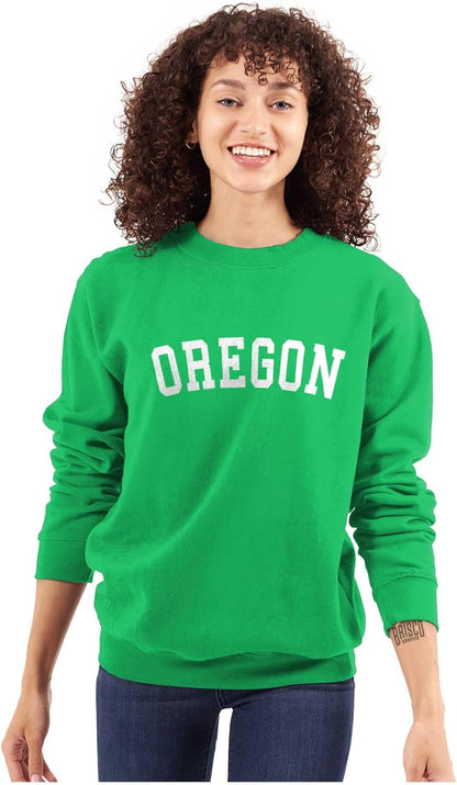 Oregon Simple Classic Crewneck Sweatshirt for Men and Women