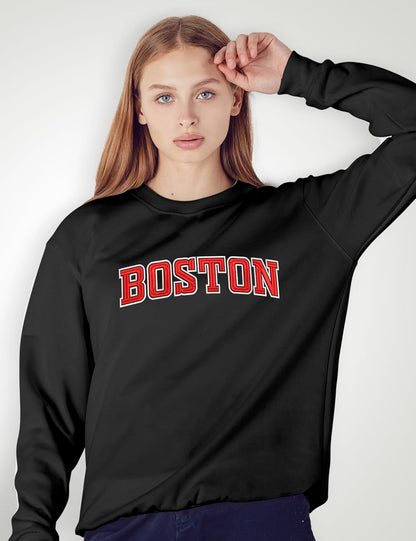 Oversized City and State Graphic Crewneck Sweatshirt for Women