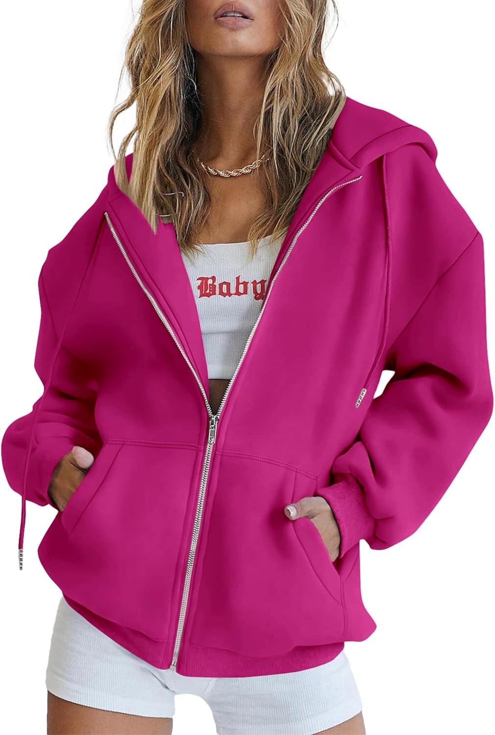Women's 2025 Zip Up Y2K Hoodies Casual Long Sleeve Sweatshirts Fall Track Jackets with Pockets