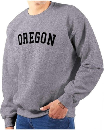 Oregon Simple Classic Crewneck Sweatshirt for Men and Women