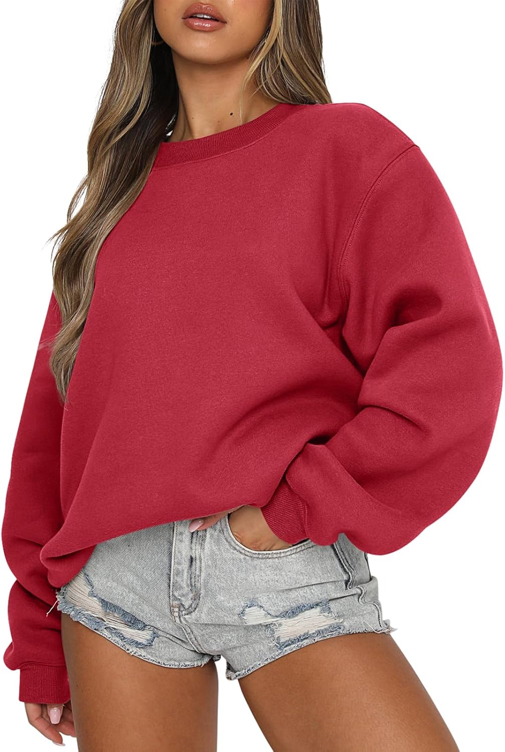 Womens Sweatshirts Crewneck Oversized Pullover Sweaters