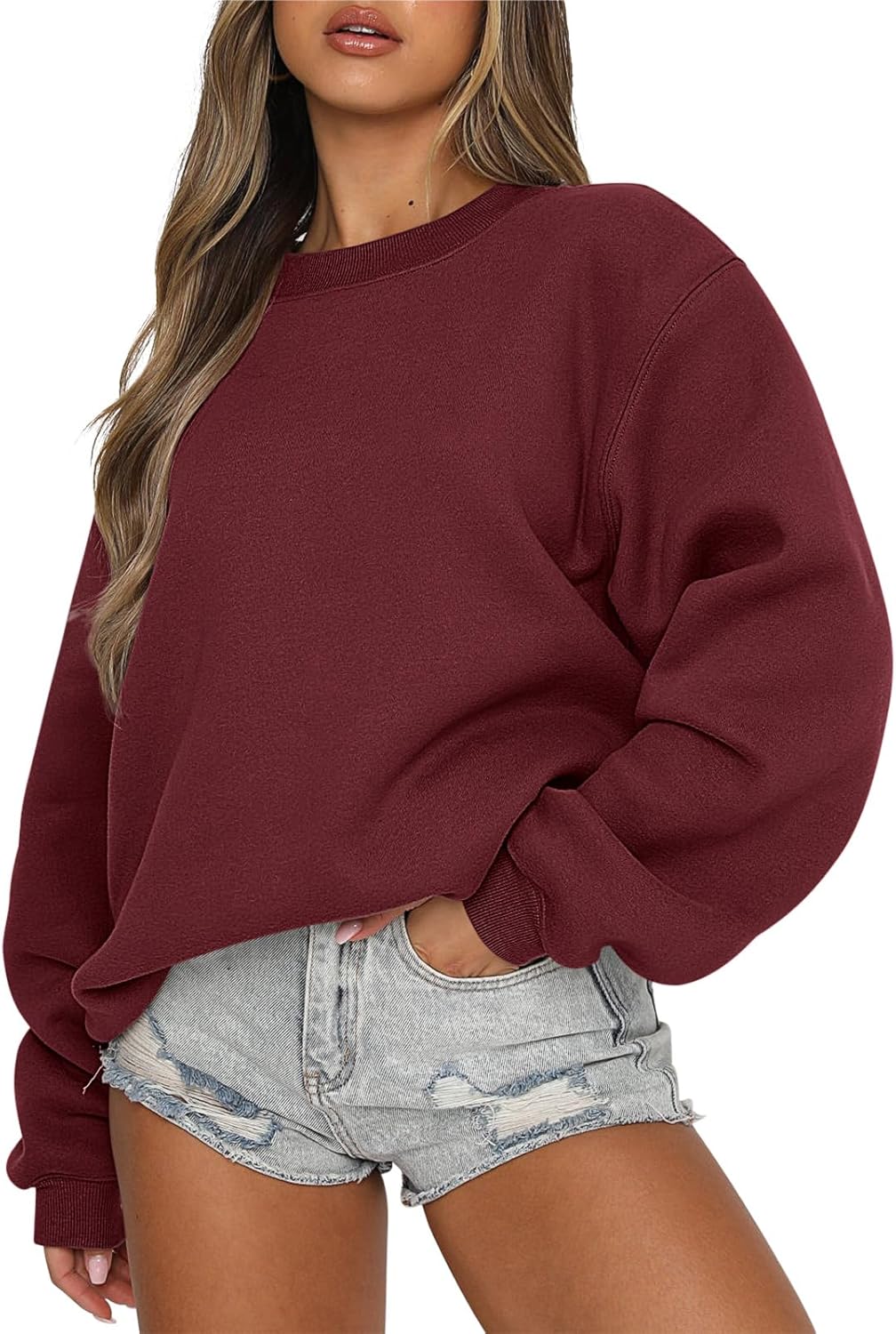 Womens Sweatshirts Crewneck Oversized Pullover Sweaters