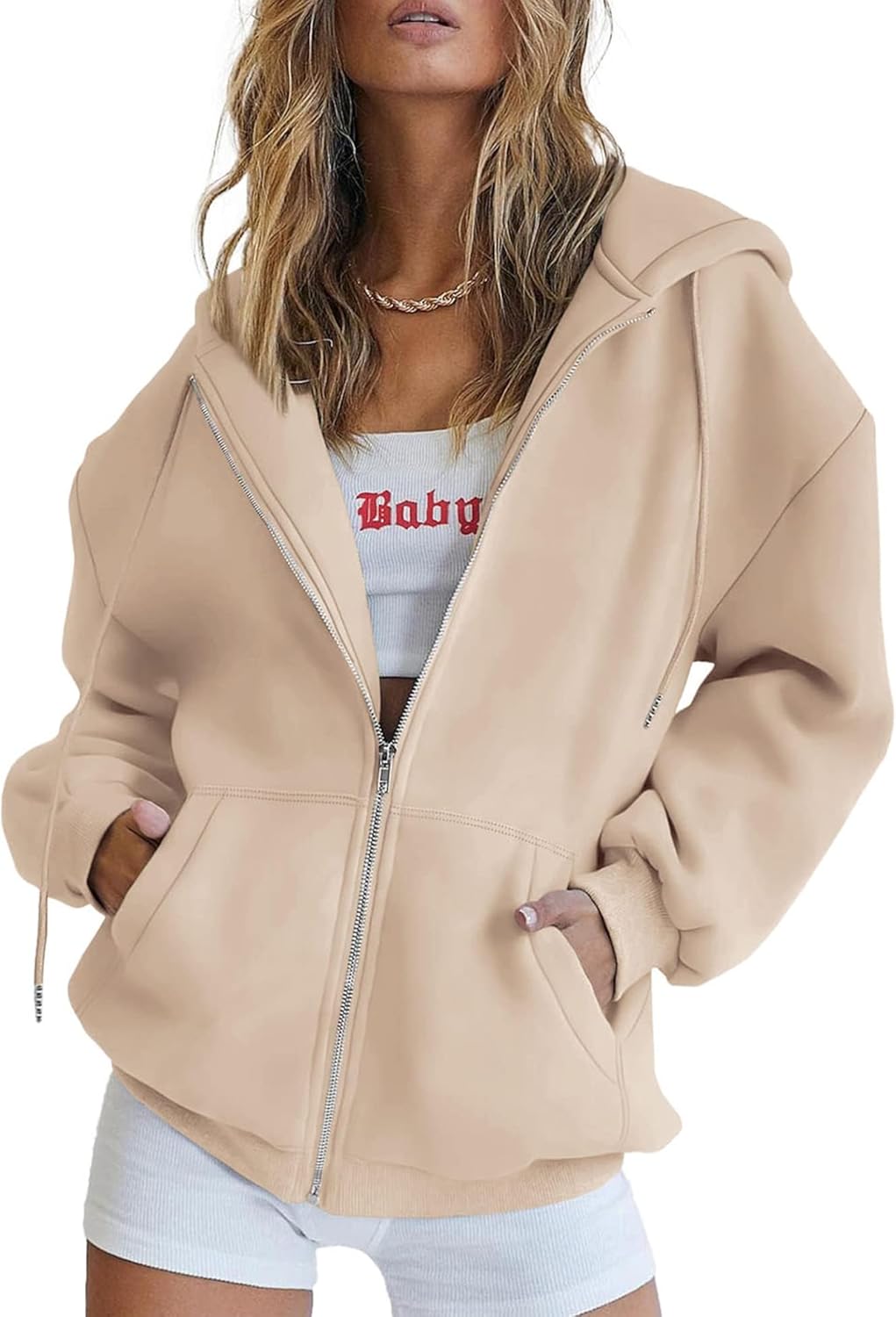 Women's 2025 Zip Up Y2K Hoodies Casual Long Sleeve Sweatshirts Fall Track Jackets with Pockets