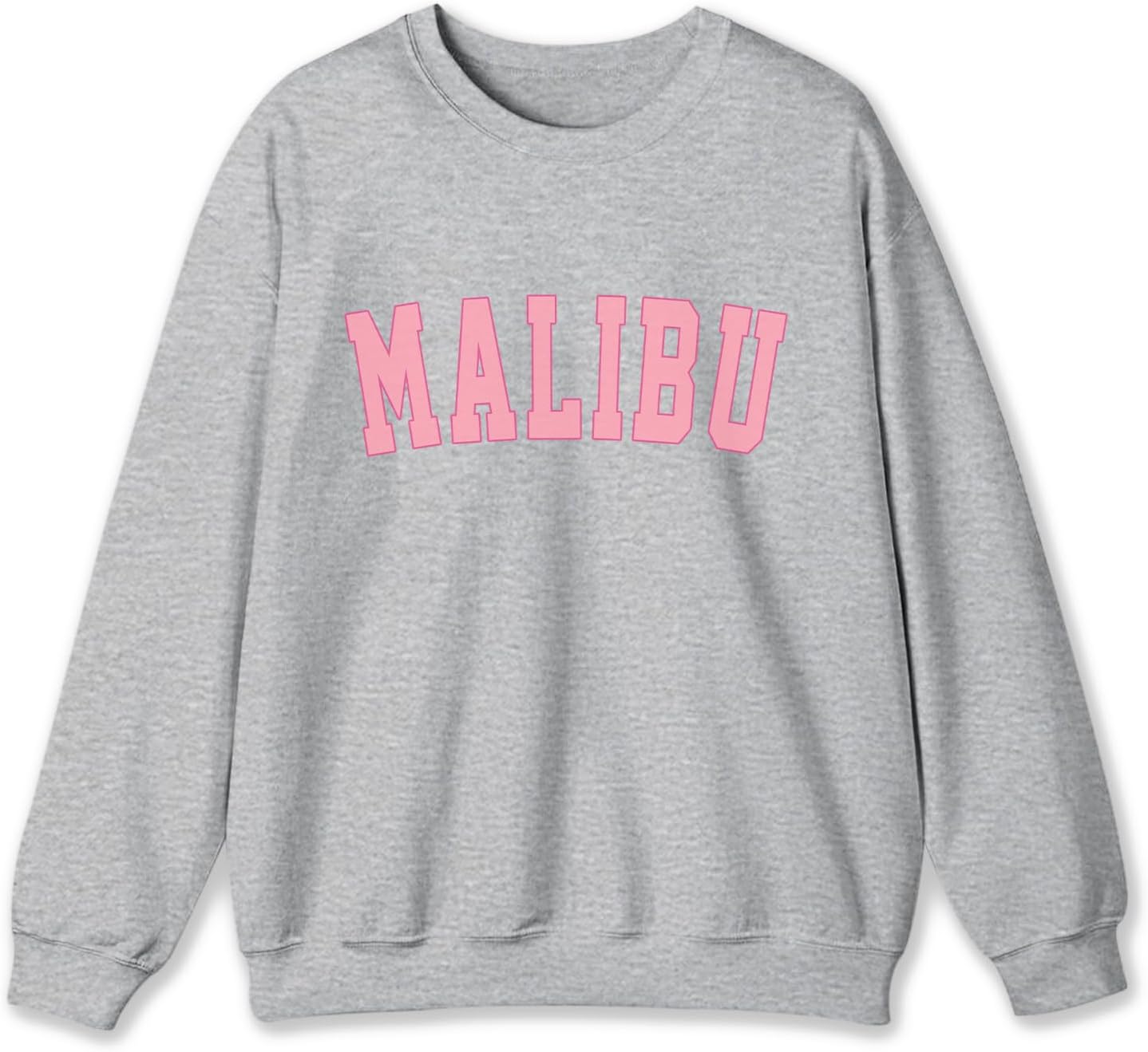 Cute Preppy Oversized Crewneck Sweatshirt for Teen Girls Aesthetic